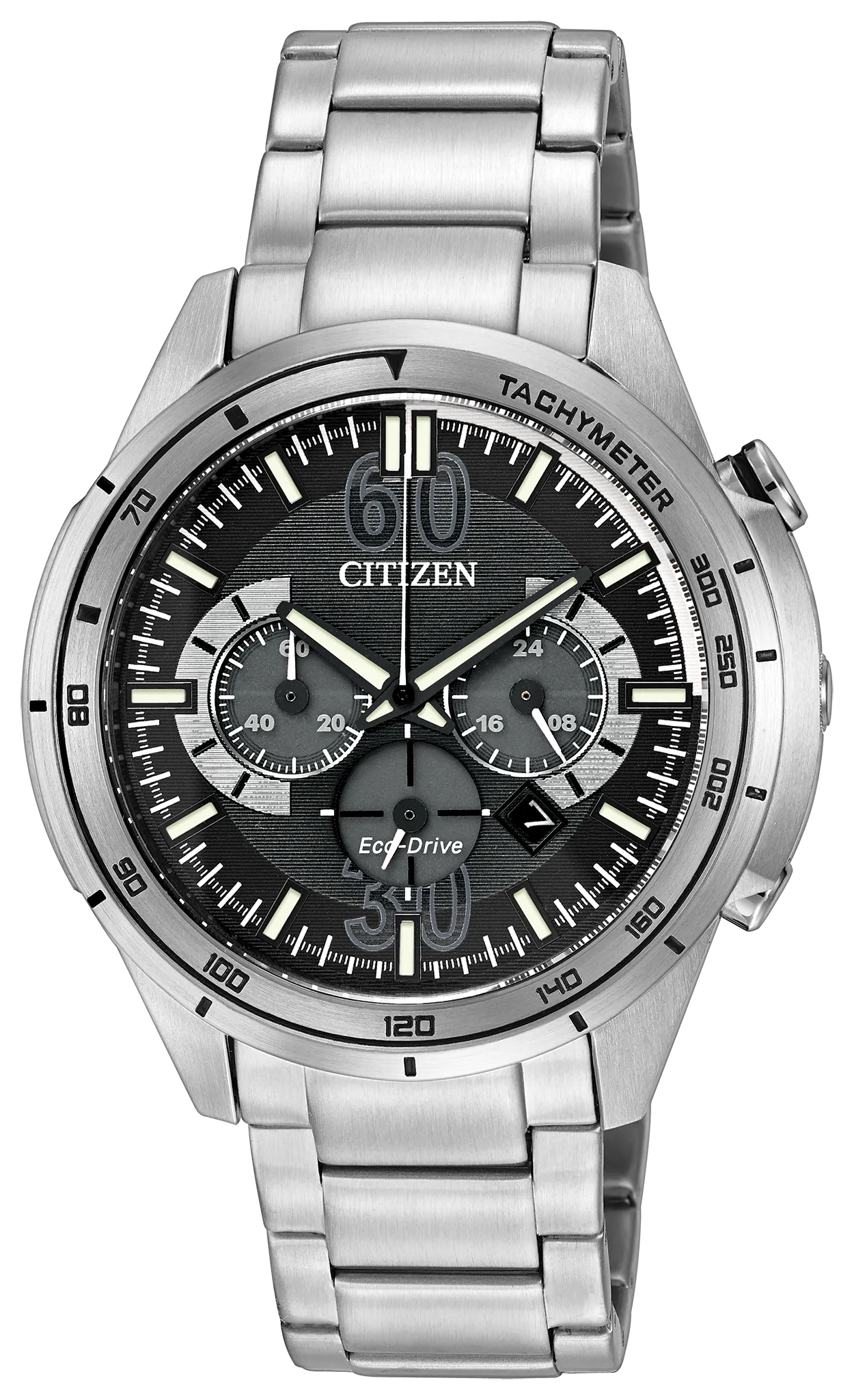 シャチです。 Sport Casual Black Dial Stainless Steel Bracelet CA4121-57E | CITIZEN